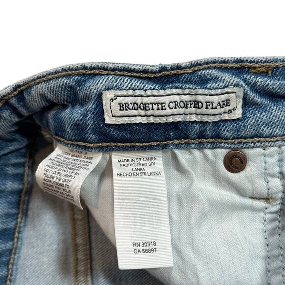 Lucky Brand Women's Exposed Button Fly Bridgette Cropped Flare Jeans Size 4/27 - Picture 4 of 11